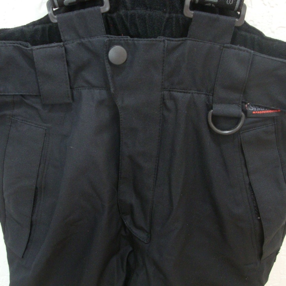 MAIER Germany Ski Pants KIDS Black Gray Suspenders Snow Board Euro 140 US 8-10 - Picture 3 of 8